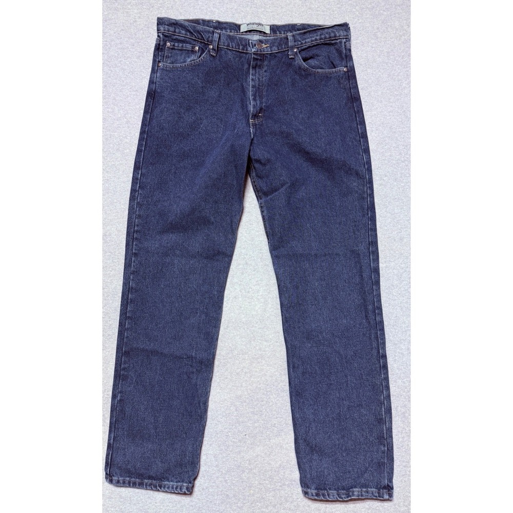 Wrangler Authentics Mens Straight Leg Jeans Dark Wash Indigo 38x34 ZM200SD